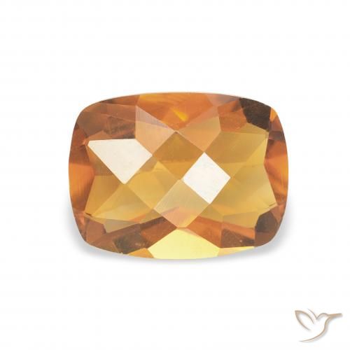 1.16ct Натуральный Темно-оранжевый Цитрин, Подушка, Чистота VVS