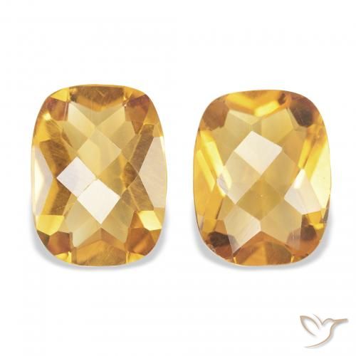 2.00ctw Натуральный Medium Light-Golden Цитрин, Подушка, VVS-VS