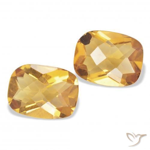 2.00 карата, натуральный Medium Light-Golden Цитрин, Подушка, VVS-VS