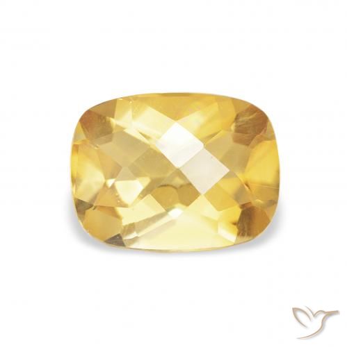 1.16ct Натуральный Среднее золото Цитрин, Подушка, VVS-VS
