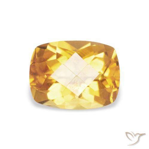 1.43ct Натуральный Medium Light-Golden Цитрин, Подушка, Чистота VS