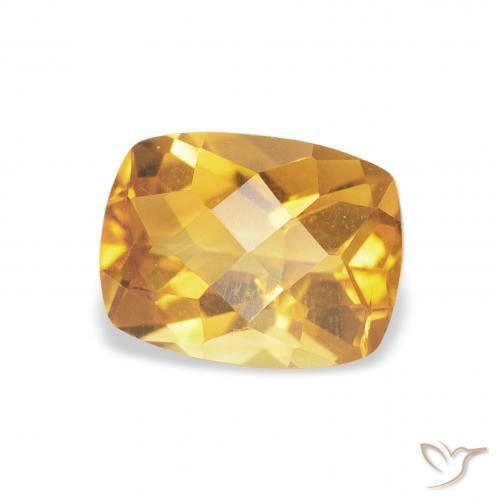 1.43 карата, натуральный Medium Light-Golden Цитрин, Подушка, Чистота VS