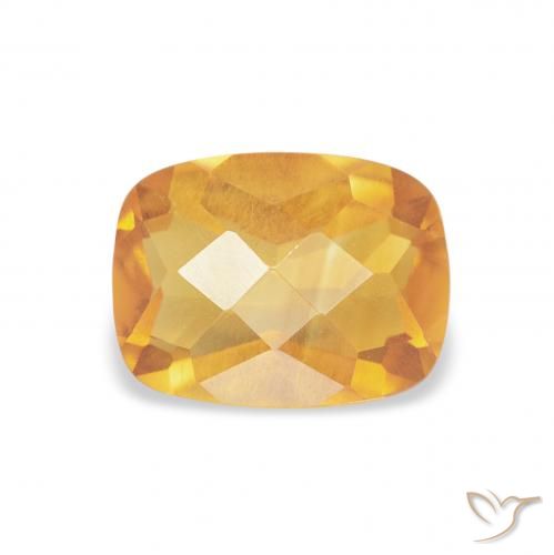 1.20ct Натуральный Темно-золотой Цитрин, Подушка, Чистота VS
