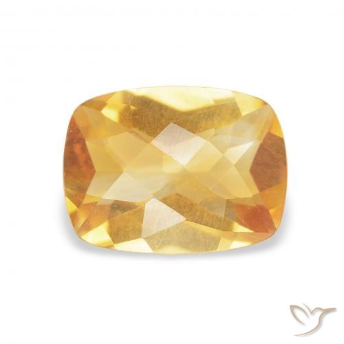 1.07ct Натуральный Medium Light-Golden Цитрин, Подушка, VVS-VS