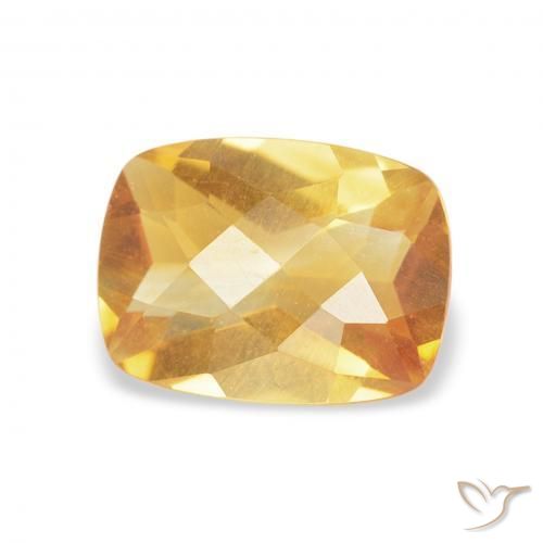 1.07 карата, натуральный Medium Light-Golden Цитрин, Подушка, VVS-VS