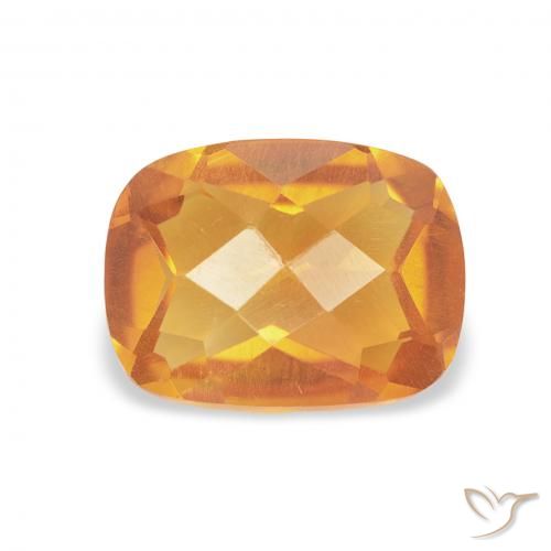 1.20ct Натуральный Оранжево-золотой Цитрин, Подушка, VVS-VS