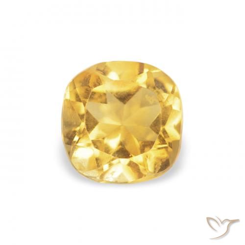 0.44ct Натуральный Золотой Цитрин, Подушка, VVS-VS