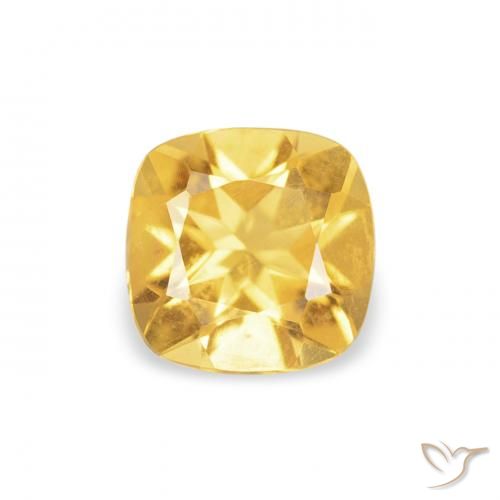 0.42ct Натуральный Яркое золото Цитрин, Подушка, VVS-VS
