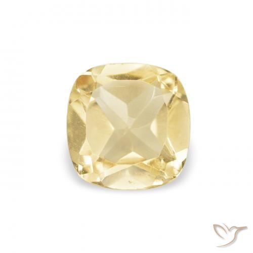 0.41ct Натуральный Светло-желтый Цитрин, Подушка, VVS-VS