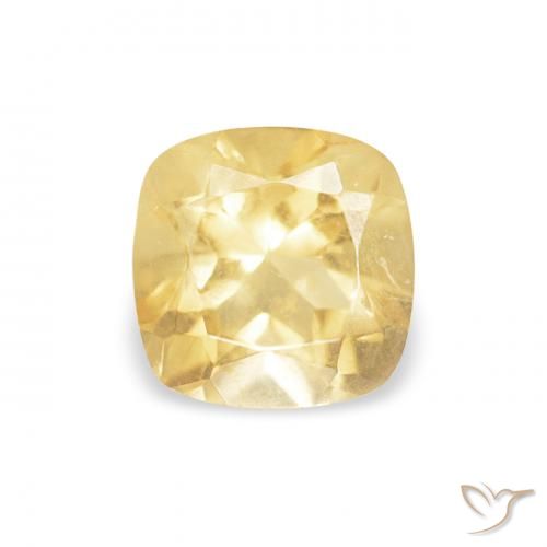 0.55ct Натуральный Светло-желтый Цитрин, Подушка, VVS-VS