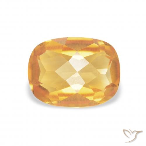 1.17ct Натуральный Темно-золотой Цитрин, Подушка, VVS-VS