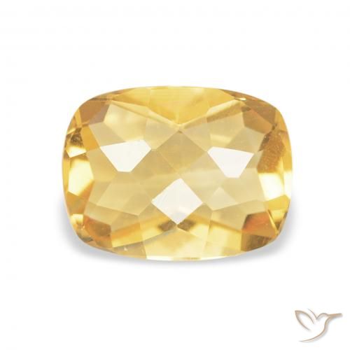 1.14ct Натуральный Среднее золото Цитрин, Подушка, Чистота VVS