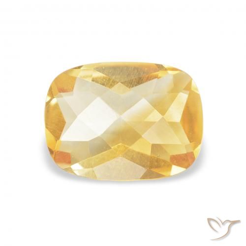 0.97ct Натуральный Золотой Цитрин, Подушка, VVS-VS