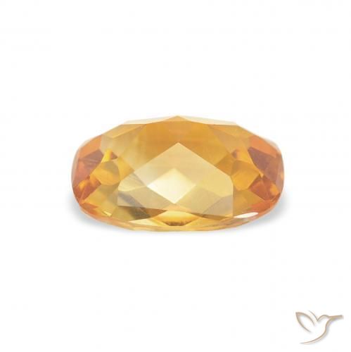 1.10 карата, натуральный Medium Light Orange-Gold Цитрин, Подушка, VVS-VS