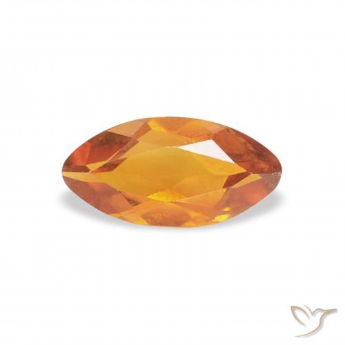 0.48ct Натуральный Темно-оранжево-золотой Цитрин, Маркиза, VVS-VS