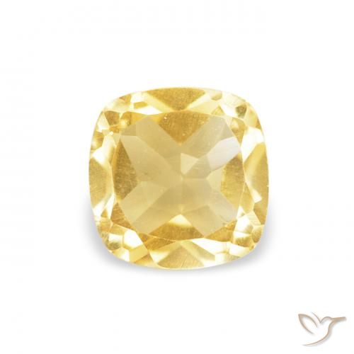0.45ct Натуральный Светло-желтый Цитрин, Подушка, VVS-VS