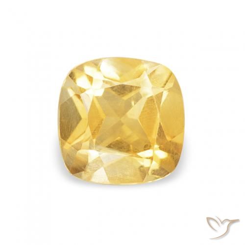 0.45ct Натуральный Золотой Цитрин, Подушка, Чистота VS