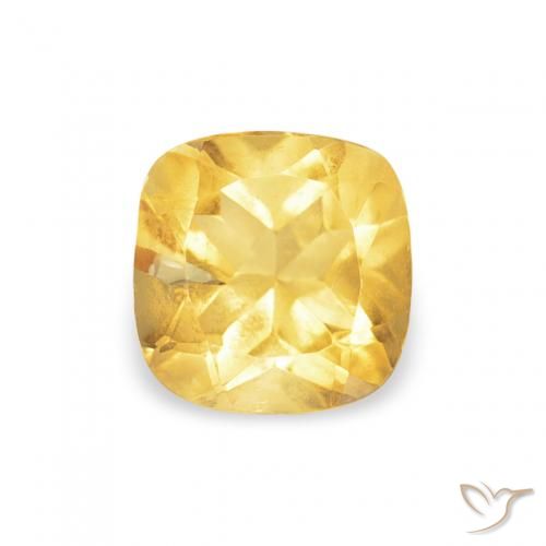 0.52ct Натуральный Средний золотой Цитрин, Подушка, Чистота VS