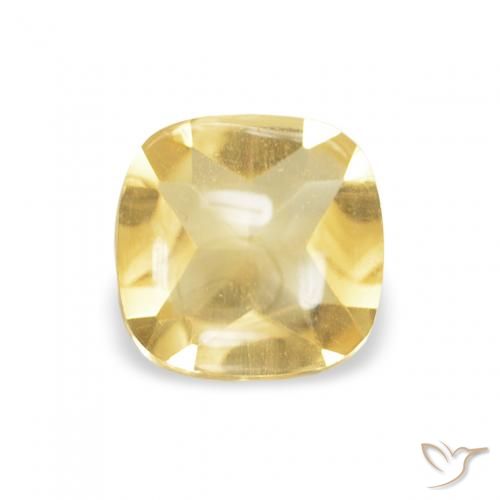 0.46ct Натуральный Светло-золотисто-желтый Цитрин, Подушка, Прозрачный