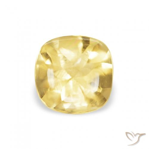 0.51ct Натуральный Светло-золотисто-желтый Цитрин, Подушка, Прозрачный