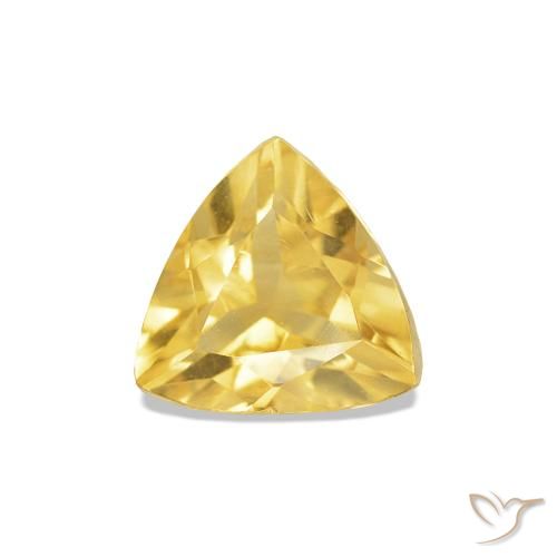 0.77ct Золотисто-оранжевый Цитрин Драгоценные Камни, Триллион, VS-SI