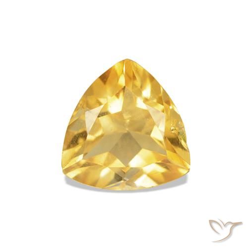 0.68ct Золотой Цитрин, Триллион, VS-SI