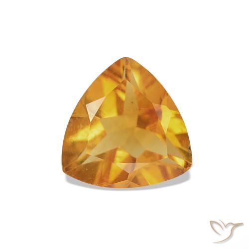 0.61ct Medium Light-Orange Цитрин, Триллион, Чистота VS