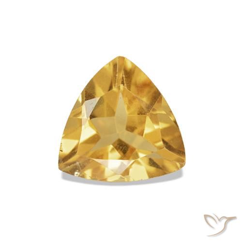 0.57ct Золотой Цитрин, Триллион, VVS-VS