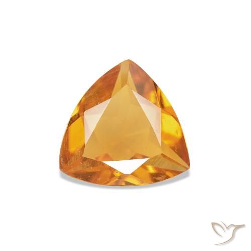 0.50ct Золотой Цитрин, Триллион, VVS-VS