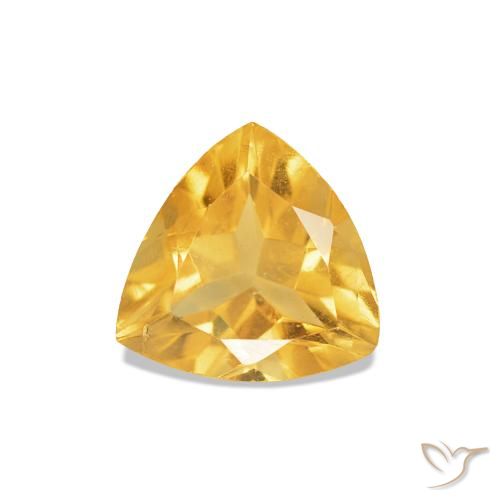 0.64ct Яркое золото Цитрин, Триллион, VS-SI