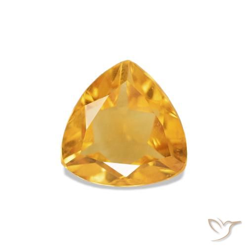 0.59ct Medium Light Orange-Gold Цитрин, Триллион, VVS-VS