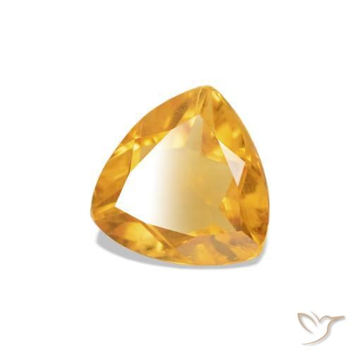 0.59 карата, натуральный Medium Light Orange-Gold Цитрин, Триллион, VVS-VS