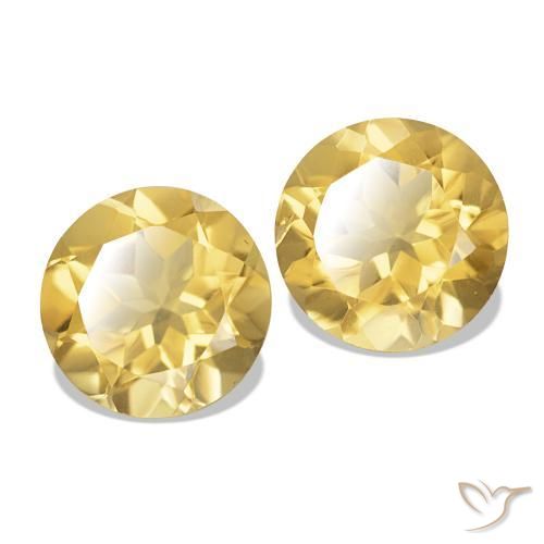 2.33 карата, натуральный Светлое золото Цитрин, Огранка Круг, Чистота VS