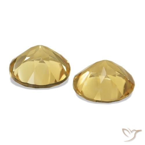 2.33 карата, натуральный Светлое золото Цитрин, Огранка Круг, Чистота VS