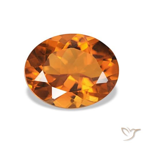 1.53ct Medium Dark-Orange Цитрин, Овал, Чистота VVS