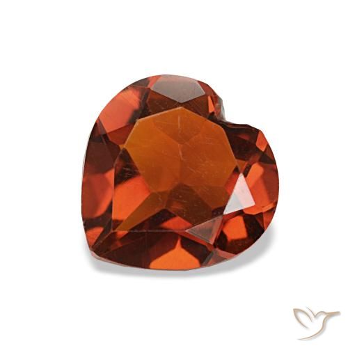 1.05ct Темно-оранжевый Цитрин, Сердце, Чистота VVS