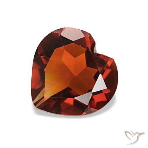 1.07ct Deep Orange - Brown Цитрин, Сердце, Чистота VVS
