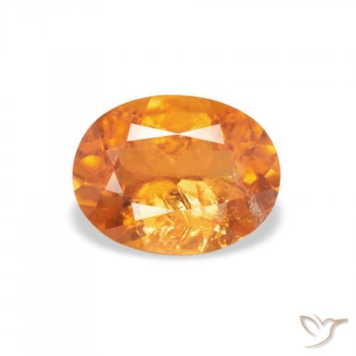 1.29ct Натуральный Средний апельсин Клиногумит, Овал, SI-I1