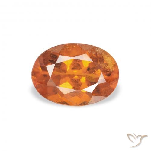 0.89ct Натуральный Темно-оранжевый Клиногумит, Овал, SI