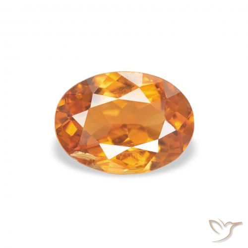 0.70ct Натуральный Абрикос Апельсин Клиногумит, Овал, SI