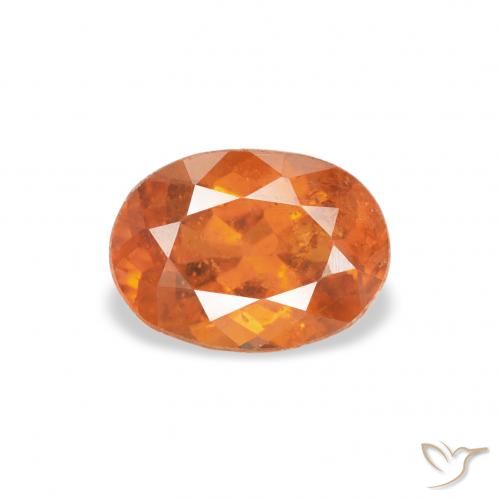 0.87ct Натуральный Темно-оранжевый Клиногумит, Овал, SI