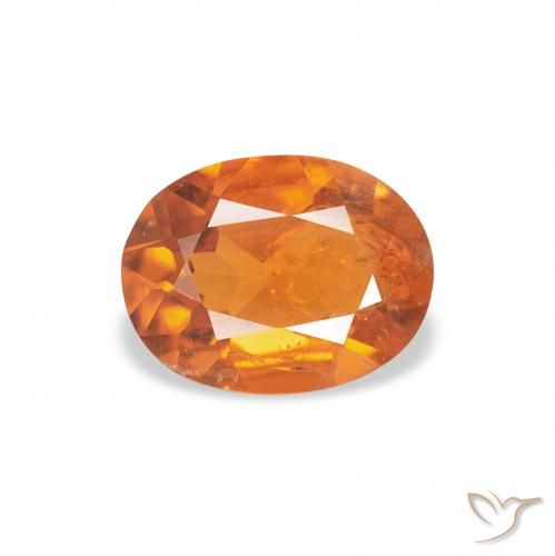 1.04ct Натуральный Янтарный Апельсин Клиногумит, Овал, SI