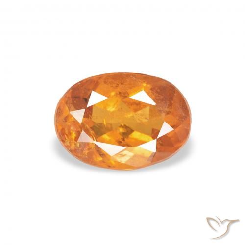 0.76ct Натуральный Красновато-оранжевый Клиногумит, Овал, SI