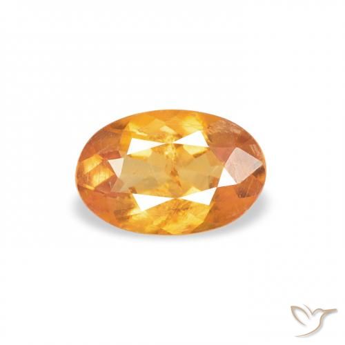 0.39ct Натуральный Medium Light-Orange Клиногумит, Овал, SI