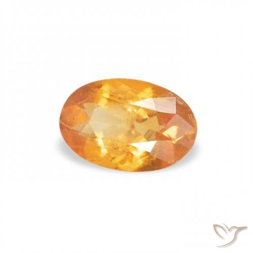 0.39 карата, натуральный Medium Light-Orange Клиногумит, Овал, SI