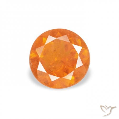 0.61ct Натуральный Красновато-оранжевый Клиногумит, Круглый, SI