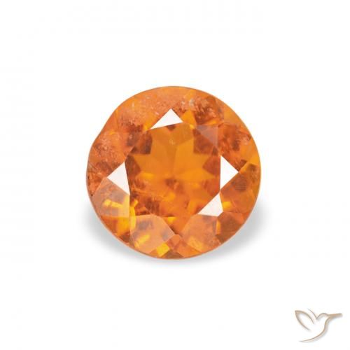 0.43ct Натуральный Красновато-оранжевый Клиногумит, Круглый, SI