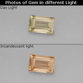 0.86 карата, натуральный Зеленый/Розовый Диаспора, меняющая цвет, Огранка Багет, VS-SI