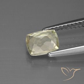0.91 карата, натуральный Светло-желтый Диаспора, меняющая цвет, Подушка, Чистота VS