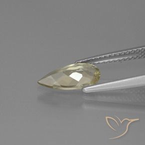 1.15 карата, натуральный Светло-золотисто-желтый Диаспора, меняющая цвет, Форма груши, Чистота VS